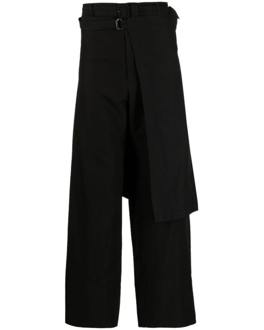 Yohji Yamamoto wide-leg layered trousers