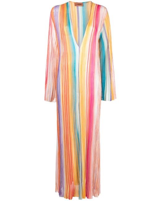 Missoni V-neck striped maxi dress