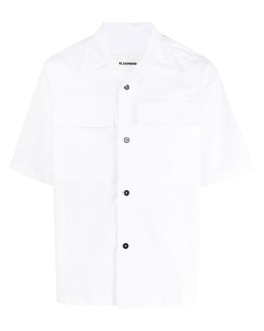 Jil Sander flap-pocket cotton shirt