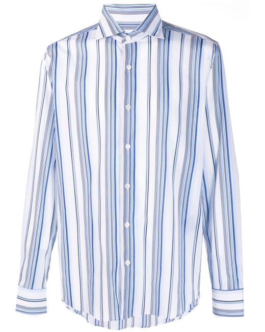Fedeli vertical-stripe long-sleeve shirt