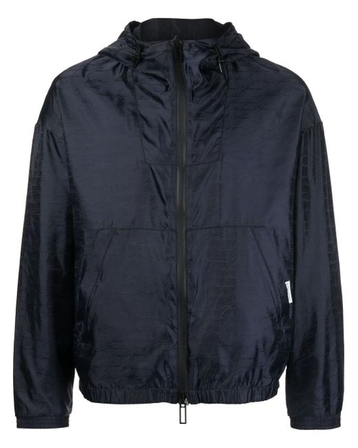 Emporio Armani logo-print hooded jacket