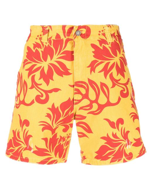 Erl graphic-print knee-length shorts