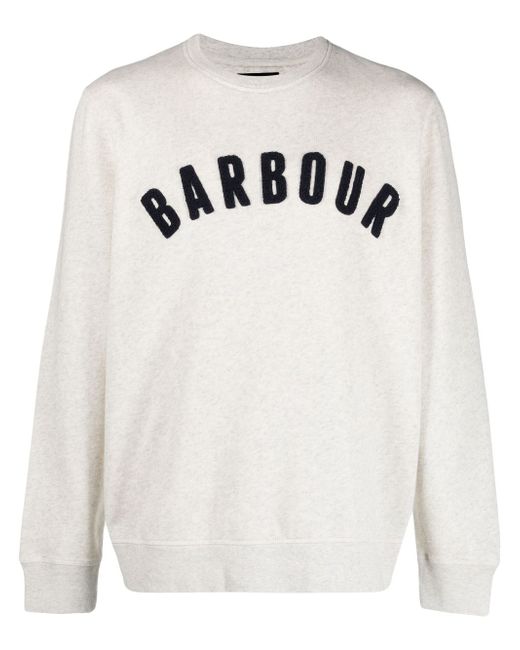 Barbour flocked-logo long-sleeve T-shirt