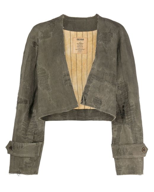 Uma Wang rip-detail cropped jacket