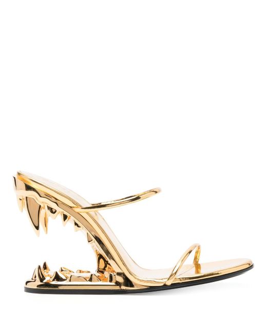 Gcds metallic 105mm heeled sandals