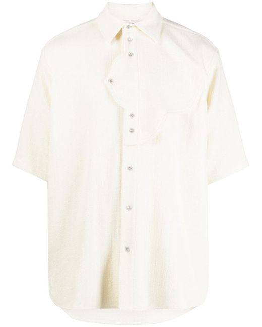 GmBH layered-detail terry-cloth shirt