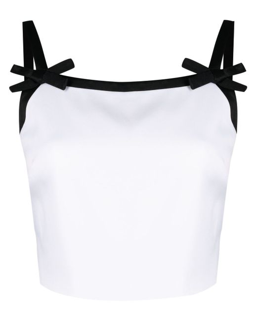 Msgm bow-detail crop top