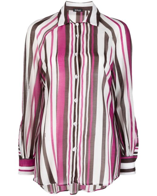Kiton striped silk shirt