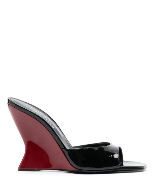 Sergio Rossi sculpted-heel leather mules