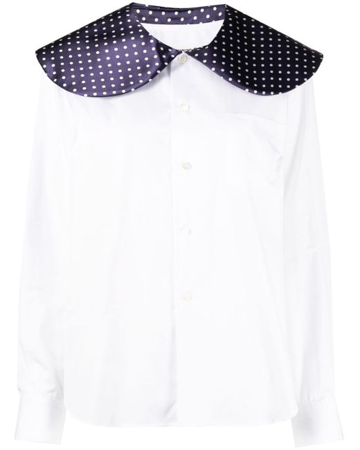 Comme Des Garçons Girl polka-dot print long-sleeved shirt
