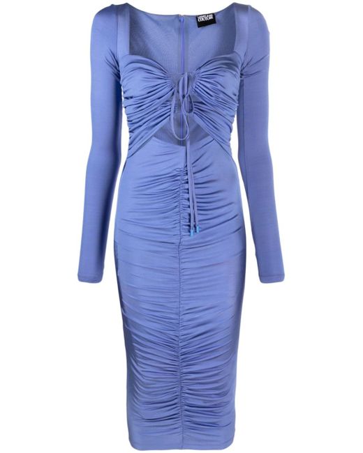 Versace Jeans Couture ruched cut-out dress