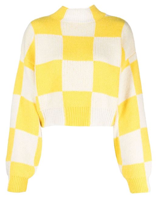 Stine Goya checkerboard-knit jumper
