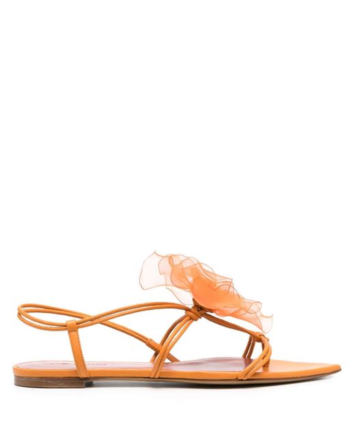 Nensi Dojaka faux-flower leather sandals