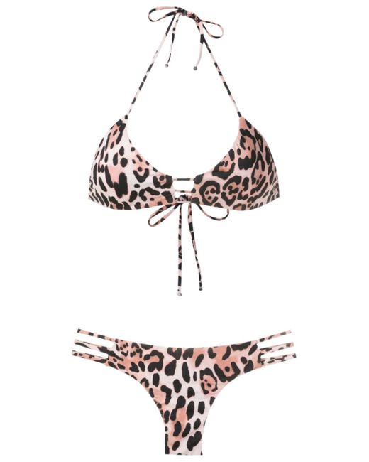 Brigitte leopard-print bikini set