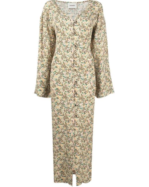 Nanushka floral-print button-down maxi dress