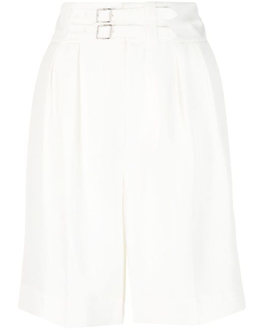 Ralph Lauren Collection Francine pleated silk shorts
