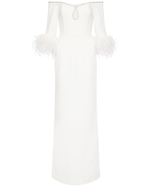 Rebecca Vallance Plume keyhole-detail gown