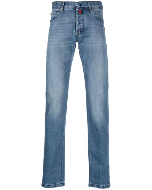 Kiton low-rise straight-leg jeans