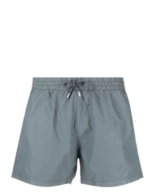 Boglioli drawstring-waistband cotton swim shorts