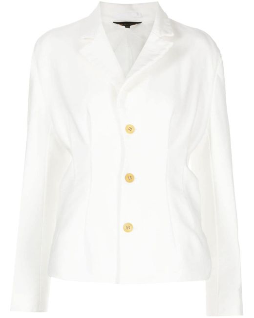 Comme Des Garçons fitted-waist single-breasted blazer