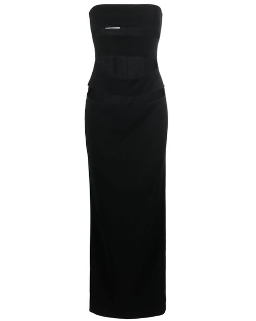Mônot cut-out strapless gown