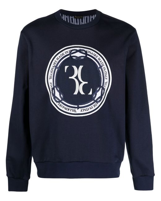 Billionaire logo-print cotton sweatshirt