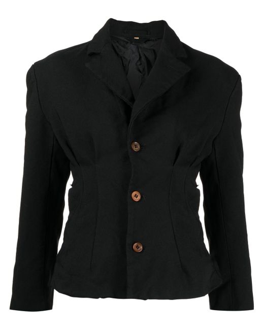 Comme Des Garçons fitted-waist single-breasted blazer