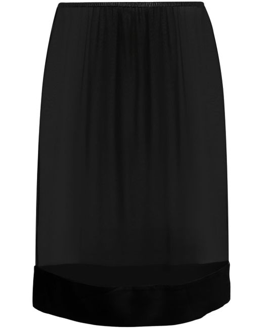 Saint Laurent semi-sheer silk skirt