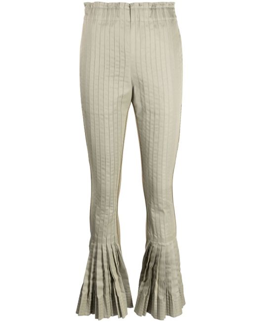 Sacai pleated flared trousers