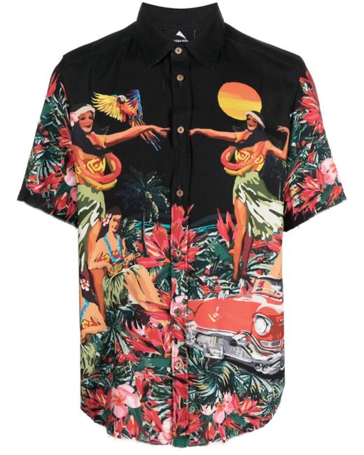 Mauna Kea Hawaiian graphic-print shirt