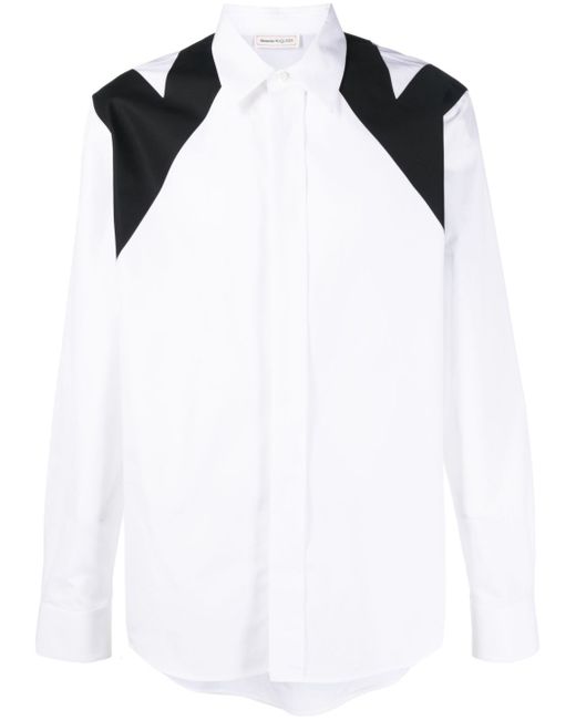 Alexander McQueen Harness cotton-poplin shirt