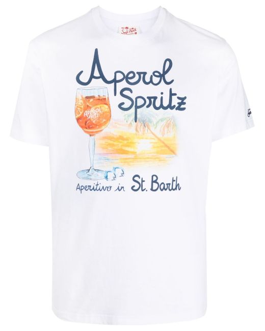 Mc2 Saint Barth Aperol-print cotton T-shirt