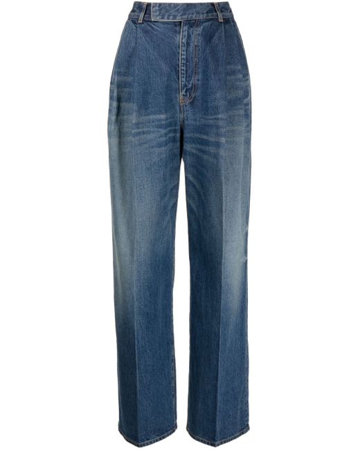 Undercover high-waist straight-leg jeans