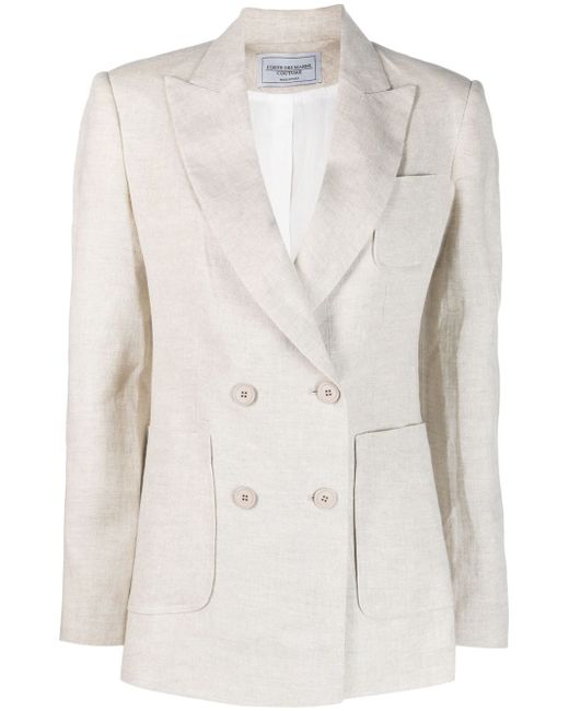 Forte Dei Marmi Couture double-breasted linen blazer