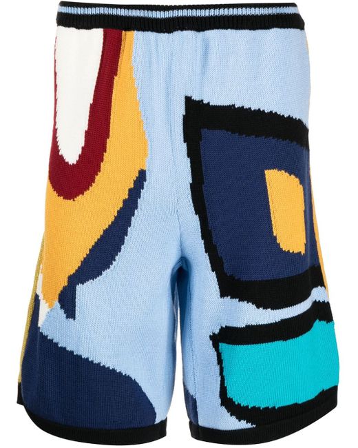 Bethany Williams abstract-print knitted shorts