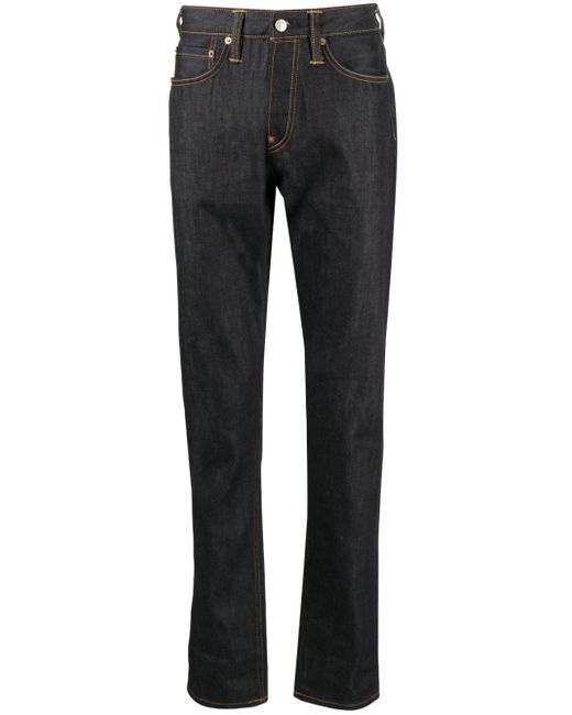 Evisu cotton slim-fit jeans