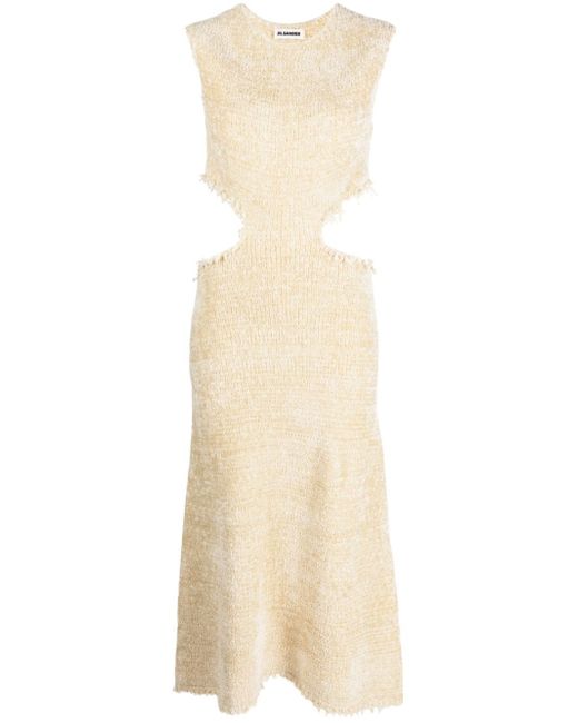 Jil Sander velvet cut-out sleeveless dress