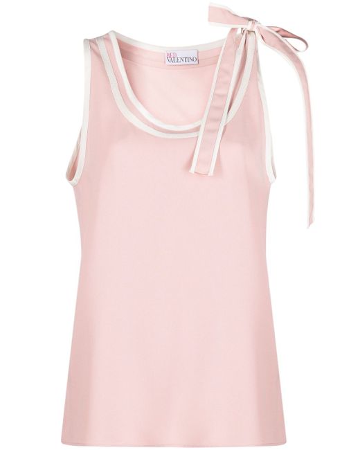 RED Valentino bow-detail sleeveless top