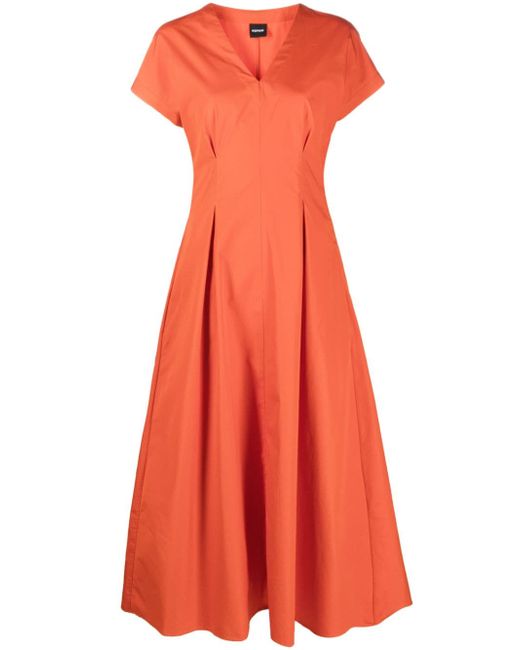 Aspesi short-sleeve pleated long dress