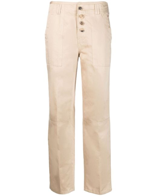 Semicouture button-fly straight-leg trousers