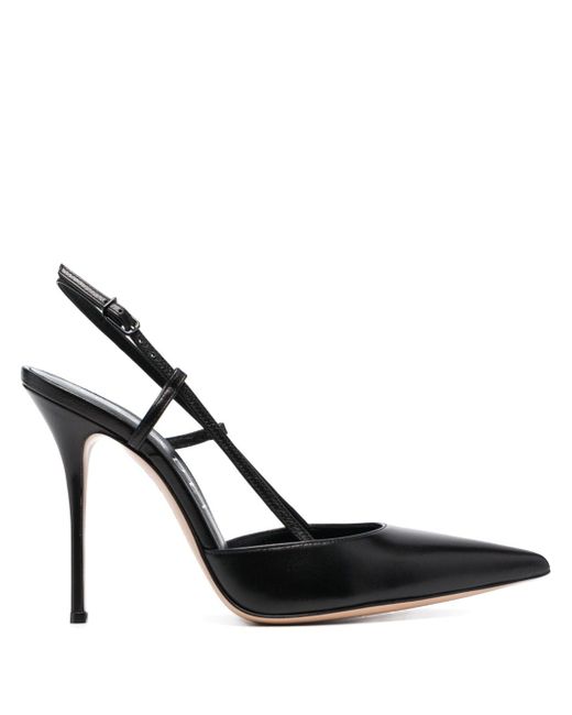Casadei 115mm slingback pointed leather pumps