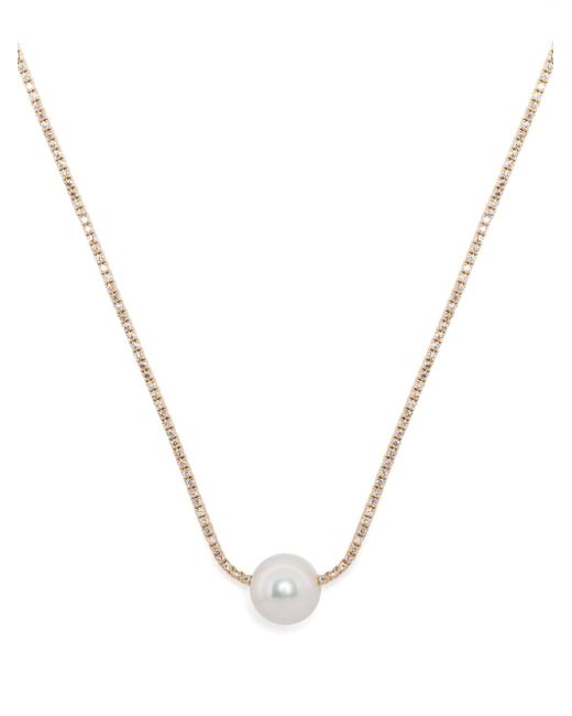Mizuki 18kt yellow pearl and diamond necklace