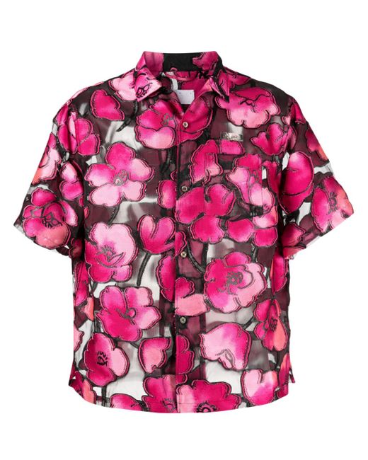 4Sdesigns floral-print short-sleeve shirt