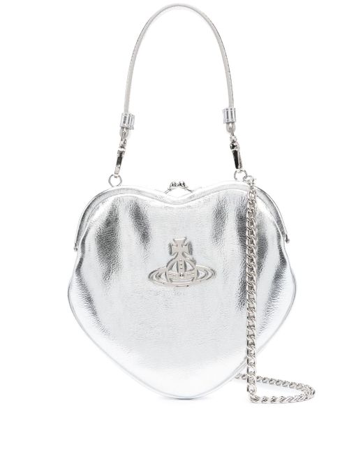 Vivienne Westwood Belle heart-shaped metallic tote bag
