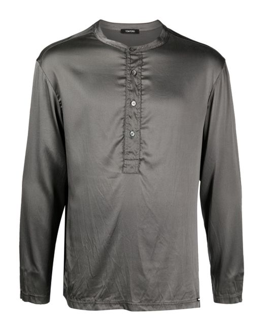 Tom Ford long-sleeve silk-blend shirt