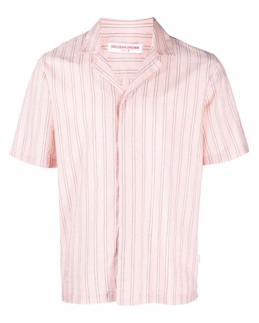 Orlebar Brown Maitan vertical-striped cotton shirt