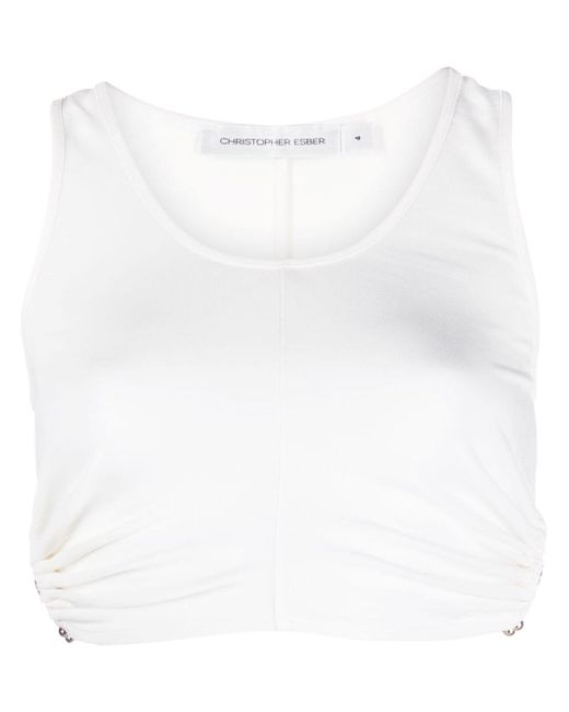 Christopher Esber Duality Orbit cropped top