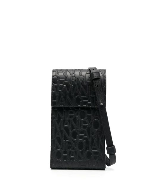 Armani Exchange embossed-logo shoulder bag