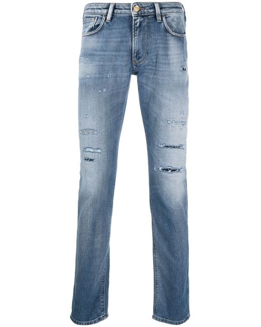 Emporio Armani straight-leg ripped jeans