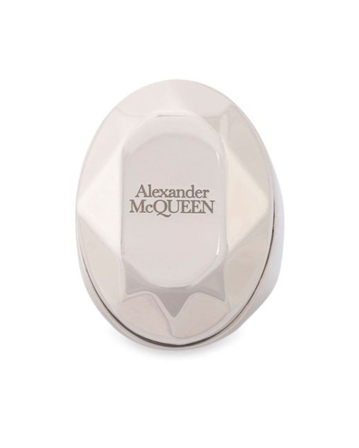 Alexander McQueen faceted stone ring